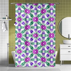 Multicolor Ornate Check Shower Curtain 48  X 72  (small) 