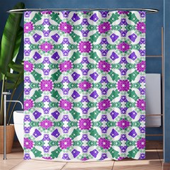 Multicolor Ornate Check Shower Curtain 60  X 72  (medium)  by dflcprints