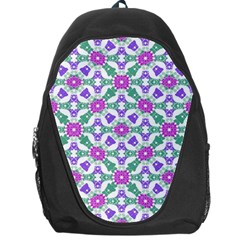 Multicolor Ornate Check Backpack Bag