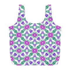 Multicolor Ornate Check Full Print Recycle Bags (l)  by dflcprints