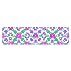 Multicolor Ornate Check Satin Scarf (oblong) by dflcprints