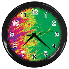 Fire Wall Clocks (black) by Valentinaart