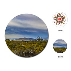 Patagonian Lanscape Scene, Santa Cruz, Argentina Playing Cards (round)  by dflcprints