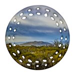 Patagonian Lanscape Scene, Santa Cruz, Argentina Round Filigree Ornament (Two Sides) Front