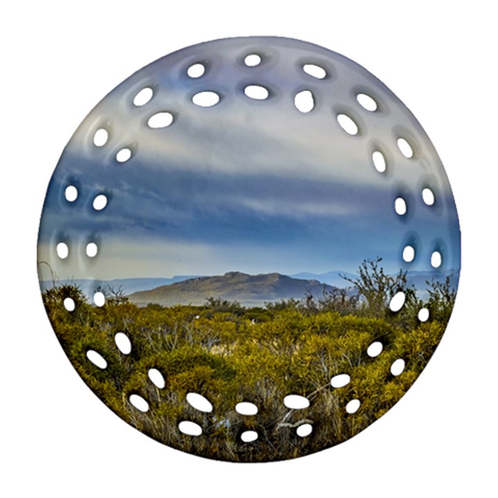 Patagonian Lanscape Scene, Santa Cruz, Argentina Round Filigree Ornament (Two Sides)