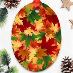 Autumn Leaves Ornament (Oval)