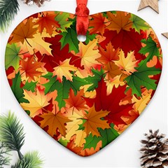 Autumn Leaves Ornament (Heart)