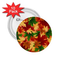 Autumn Leaves 2.25  Buttons (10 pack) 