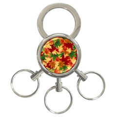 Autumn Leaves 3-Ring Key Chains