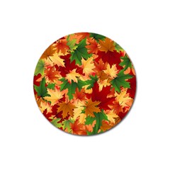 Autumn Leaves Magnet 3  (Round)