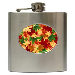 Autumn Leaves Hip Flask (6 oz)