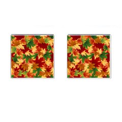 Autumn Leaves Cufflinks (Square)