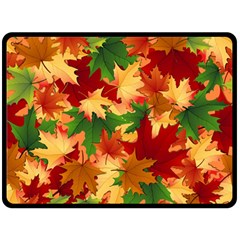 Autumn Leaves Fleece Blanket (Large) 