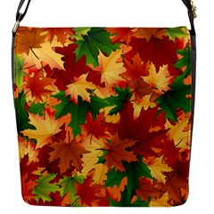 Autumn Leaves Flap Messenger Bag (S)