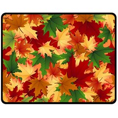 Autumn Leaves Double Sided Fleece Blanket (Medium) 