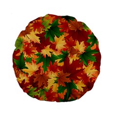 Autumn Leaves Standard 15  Premium Flano Round Cushions