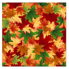 Autumn Leaves Large Satin Scarf (Square)