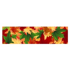 Autumn Leaves Satin Scarf (Oblong)