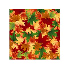 Autumn Leaves Small Satin Scarf (Square)