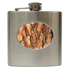 Bark Texture Wood Large Rough Red Wood Outside California Hip Flask (6 oz)