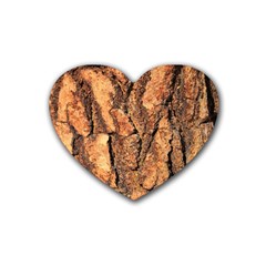 Bark Texture Wood Large Rough Red Wood Outside California Heart Coaster (4 pack) 