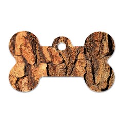 Bark Texture Wood Large Rough Red Wood Outside California Dog Tag Bone (Two Sides)