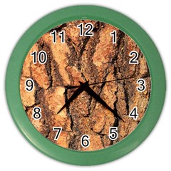 Bark Texture Wood Large Rough Red Wood Outside California Color Wall Clocks