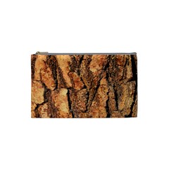 Bark Texture Wood Large Rough Red Wood Outside California Cosmetic Bag (Small) 