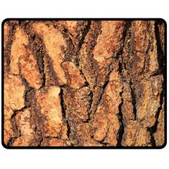 Bark Texture Wood Large Rough Red Wood Outside California Fleece Blanket (Medium) 