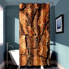 Bark Texture Wood Large Rough Red Wood Outside California Shower Curtain 36  x 72  (Stall) 