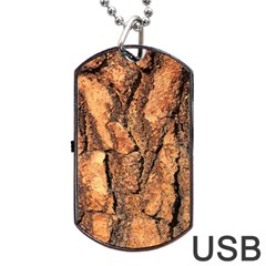 Bark Texture Wood Large Rough Red Wood Outside California Dog Tag USB Flash (Two Sides)