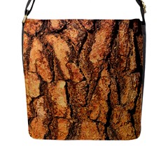 Bark Texture Wood Large Rough Red Wood Outside California Flap Messenger Bag (L) 