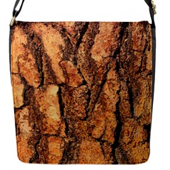 Bark Texture Wood Large Rough Red Wood Outside California Flap Messenger Bag (S)