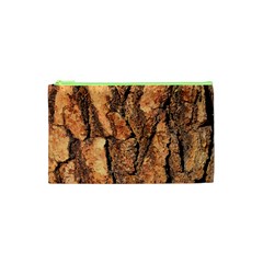 Bark Texture Wood Large Rough Red Wood Outside California Cosmetic Bag (XS)