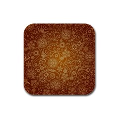 Batik Art Pattern Rubber Square Coaster (4 pack) 