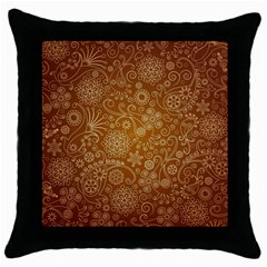 Batik Art Pattern Throw Pillow Case (Black)