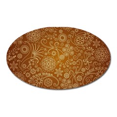 Batik Art Pattern Oval Magnet