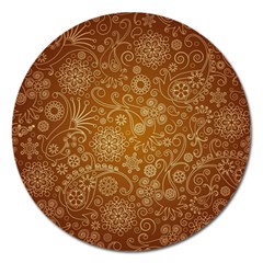 Batik Art Pattern Magnet 5  (Round)