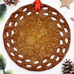 Batik Art Pattern Ornament (Round Filigree)