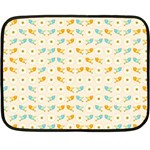 Birds And Daisies Double Sided Fleece Blanket (Mini)  35 x27  Blanket Front