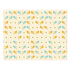 Birds And Daisies Double Sided Flano Blanket (large)  by linceazul