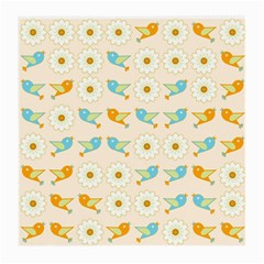 Birds And Daisies Medium Glasses Cloth (2-side) by linceazul