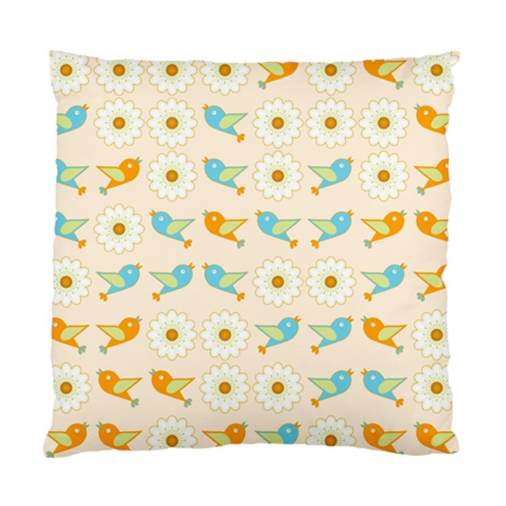 Birds And Daisies Standard Cushion Case (Two Sides)