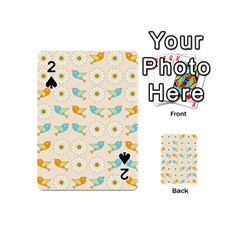 Birds And Daisies Playing Cards 54 (mini)  by linceazul