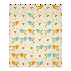 Birds And Daisies Shower Curtain 60  x 72  (Medium) 