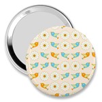 Birds And Daisies 3  Handbag Mirrors Front