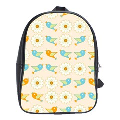 Birds And Daisies School Bags (XL) 