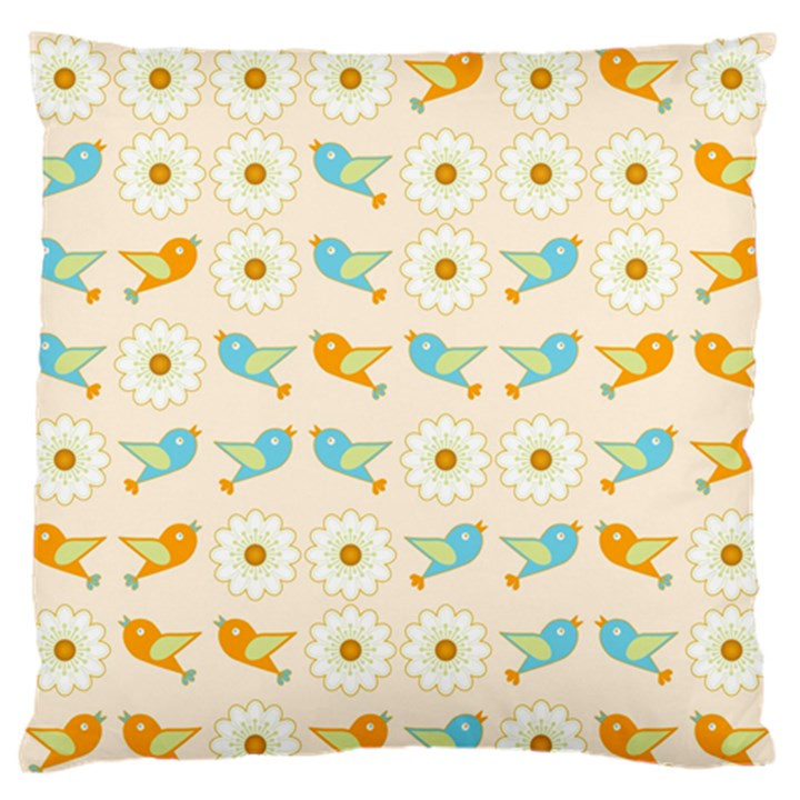 Birds And Daisies Standard Flano Cushion Case (Two Sides)