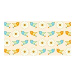 Birds And Daisies Satin Wrap Front