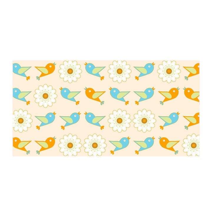 Birds And Daisies Satin Wrap